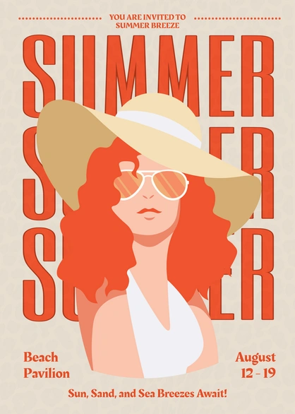 Invitation to a summer beach event