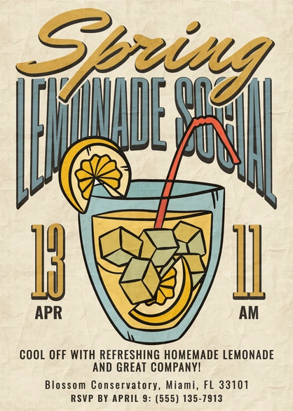 Spring event with homemade lemonade