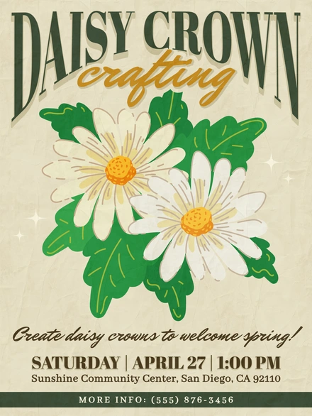 Daisy Crown Crafting Event