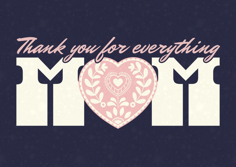 Thank You Card for Mom