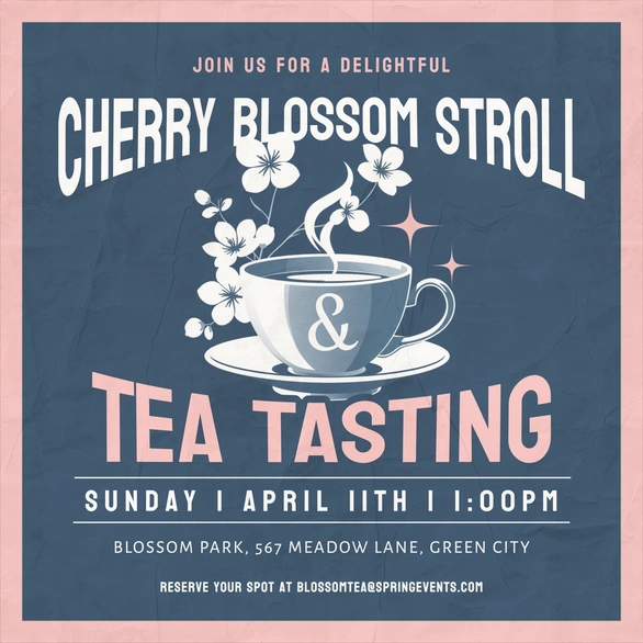 Cherry Blossom Stroll and Tea Tasting Event
