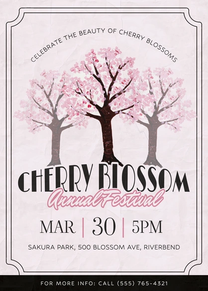 Cherry Blossom Festival Announcement