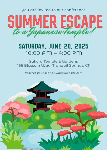 Conference invitation to a Japanese temple