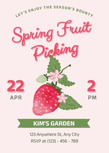 Spring Fruit Picking at Kim's Garden