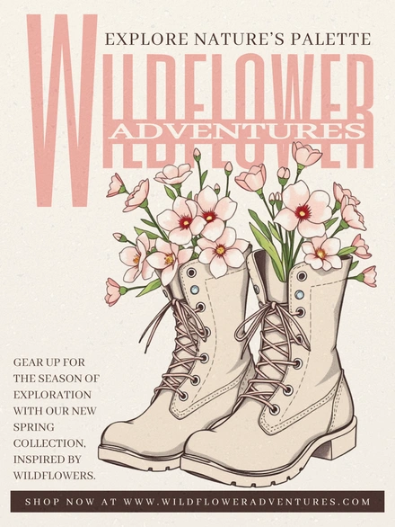 Promotion of a spring collection inspired by wildflowers
