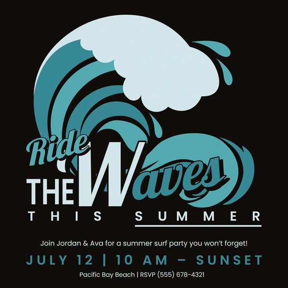 Surf Party Invitation