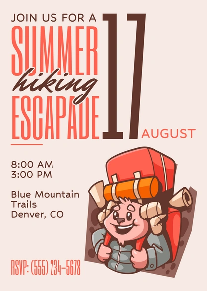 Hiking Event Invitation