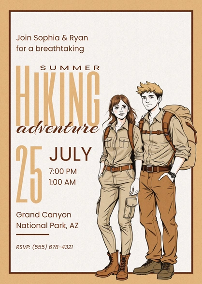Hiking Event Invitation