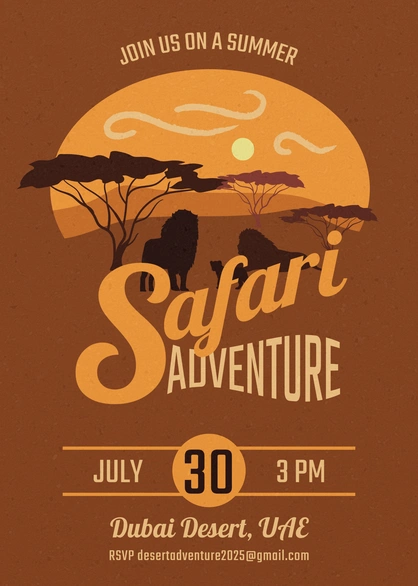 Safari Adventure Event Invitation