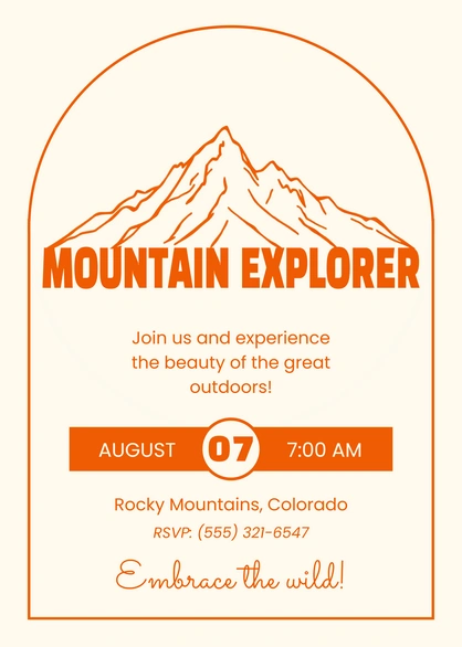 Outdoor Adventure Invitation