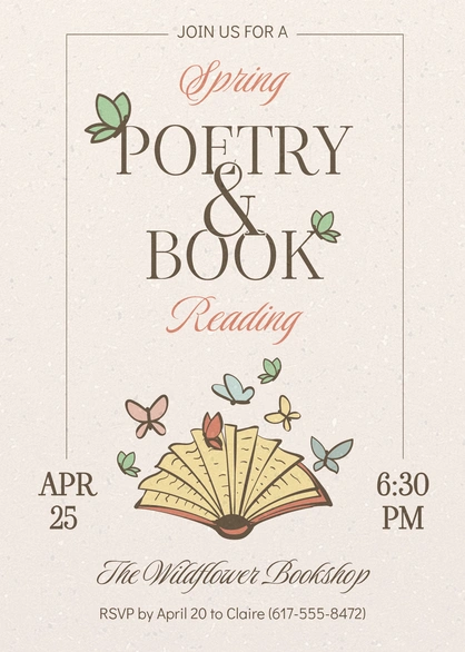 Bookshop Event Invitation