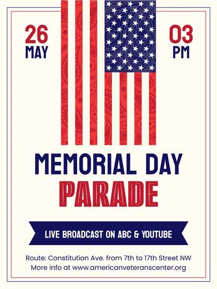 Memorial Day Parade Announcement