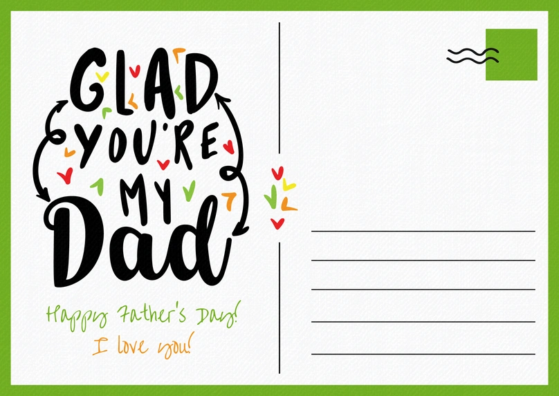 Father's Day Postcard
