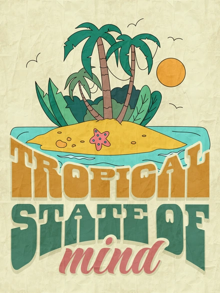 Tropical Island Illustration