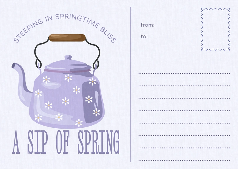 Spring-Themed Postcard