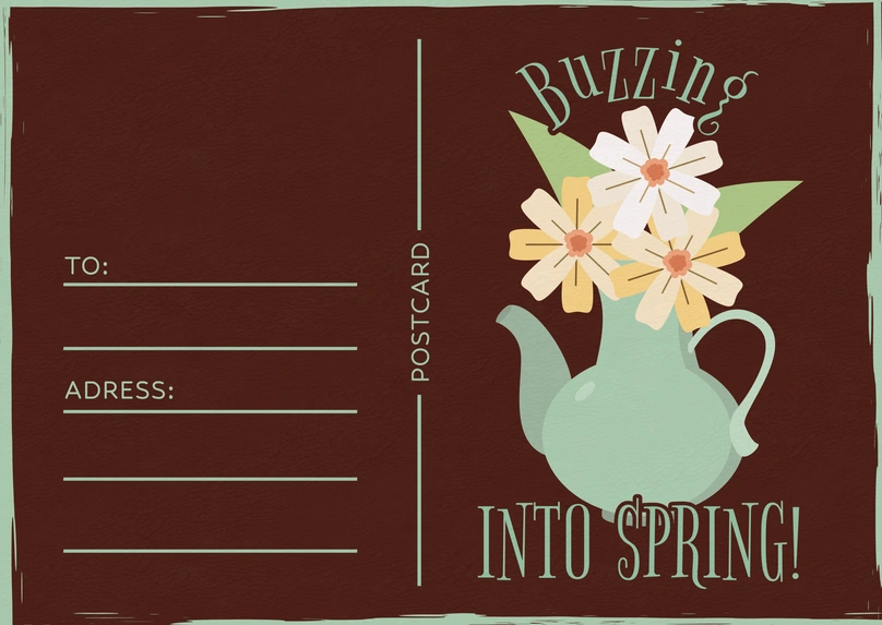 Spring Greeting Postcard