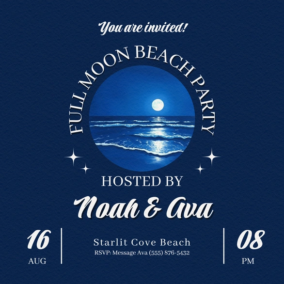 Beach Party Invitation