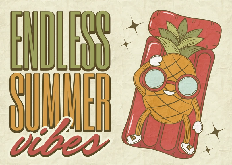 A pineapple character on a float
