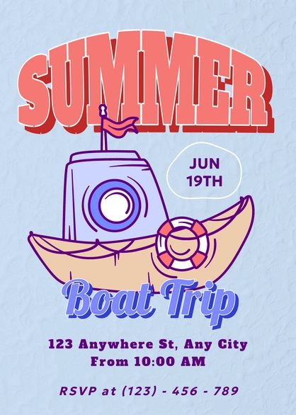 Boat Trip Event Invitation