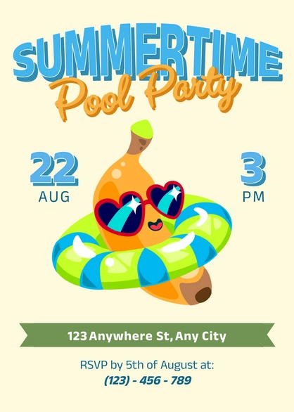 Pool Party Invitation