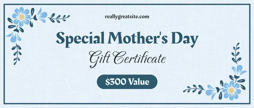 Mother's Day Gift Certificate