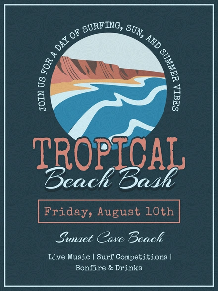 Beach event poster
