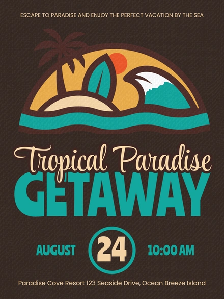 Paradise Vacation Invitation