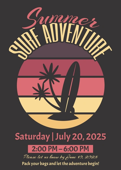 Surfing Event Poster