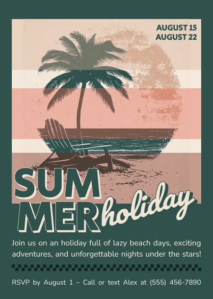 Summer vacation announcement