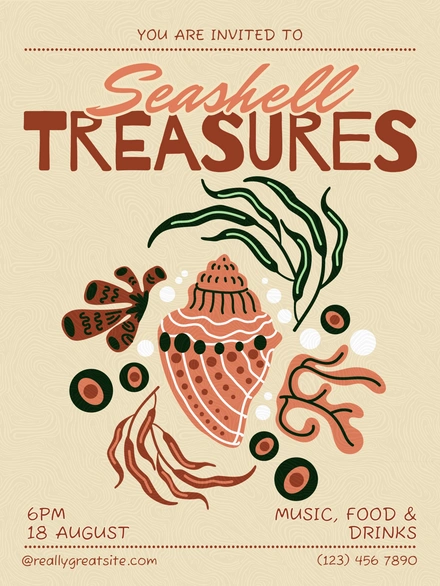 Invitation to a Seashell Treasures Event