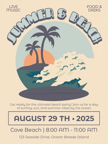 Beach Party Invitation