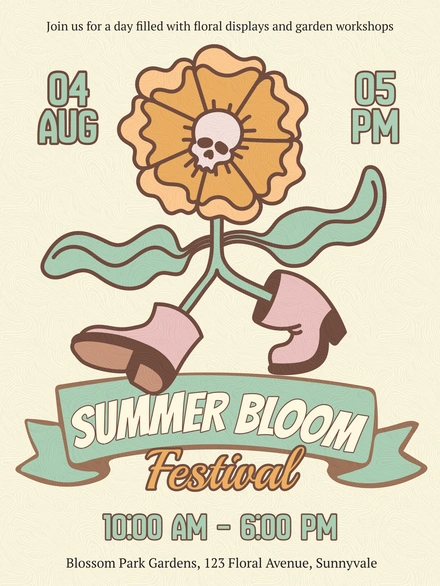 Summer Bloom Festival Poster