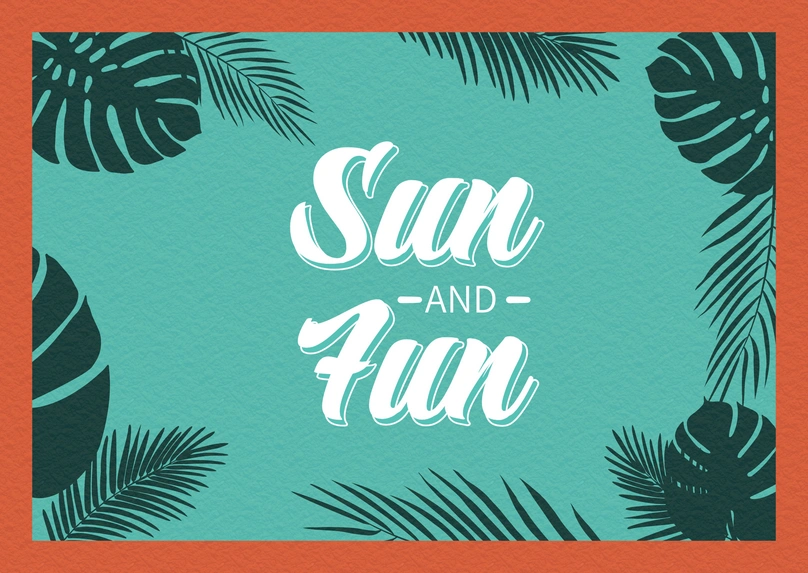 Tropical theme with text