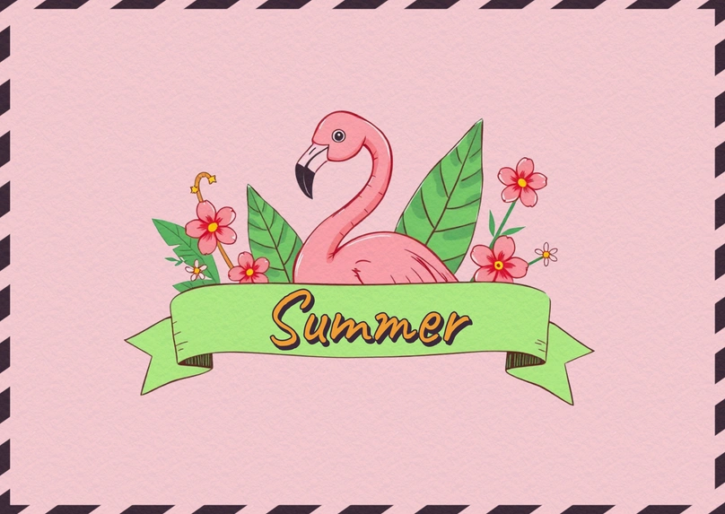 Summer Flamingo Graphic