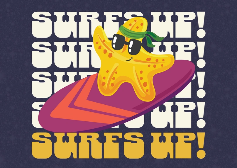 Starfish surfing
