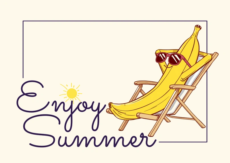 Banana lounging on a chair
