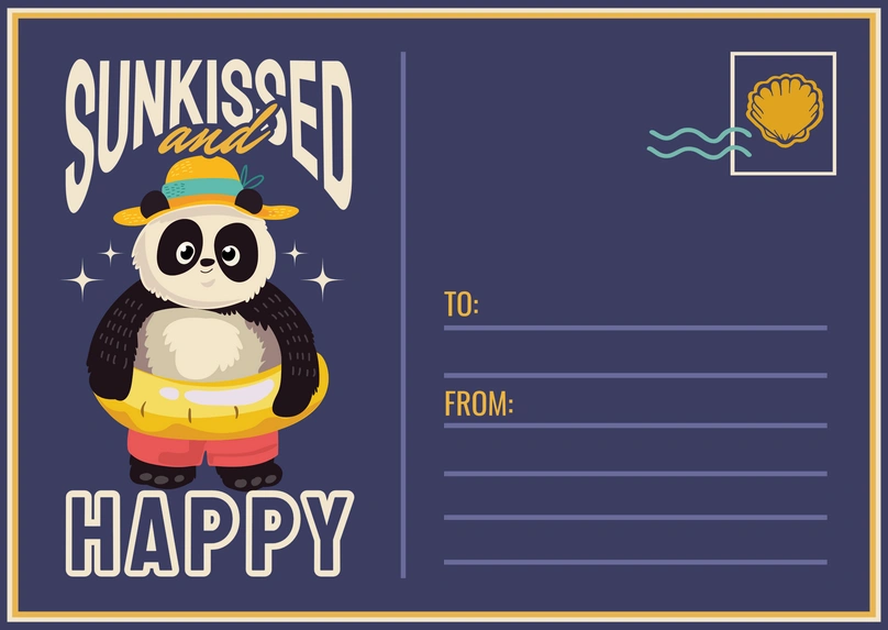 Cheerful Panda Illustration