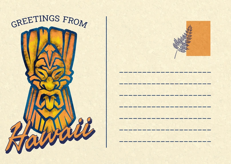 Hawaii Postcard Design
