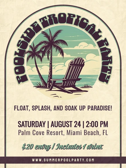 Poolside Tropical Party