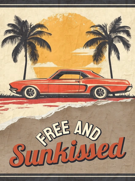 Vintage Car Poster