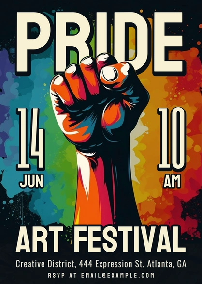 Pride Art Festival Invitation