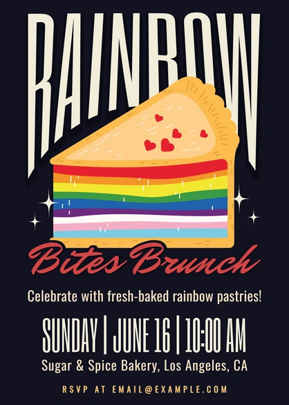 Invitation to Rainbow Bites Brunch