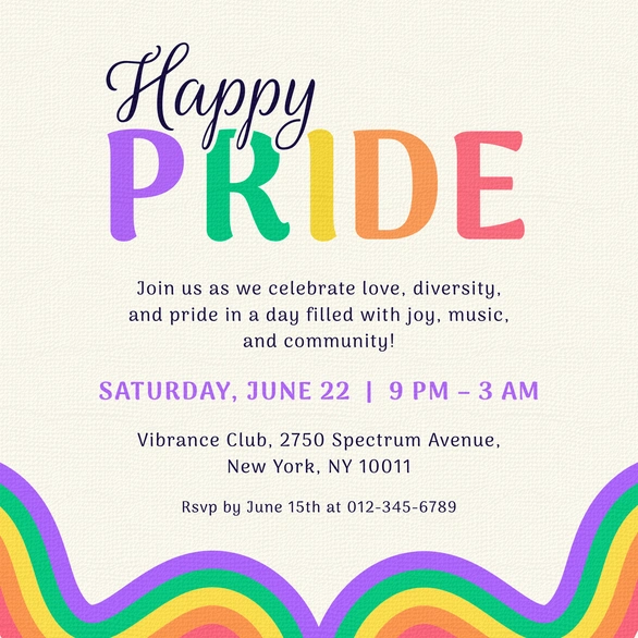 Pride Celebration Invitation