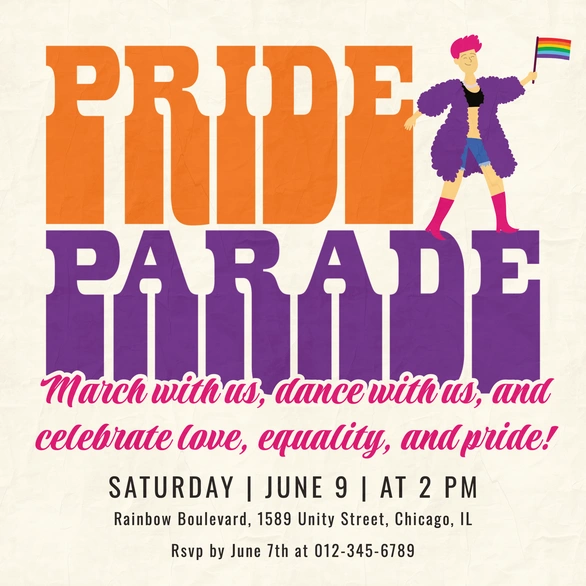 Invitation to a Pride Parade Event