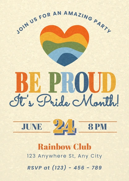 Pride Month Party Invitation