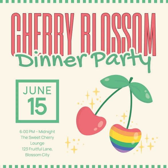 Invitation to a themed dinner gathering