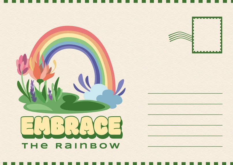 Rainbow and Floral Design
