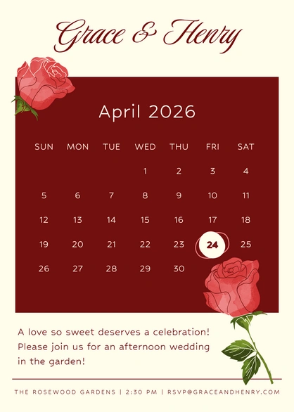 Wedding Invitation for Grace & Henry