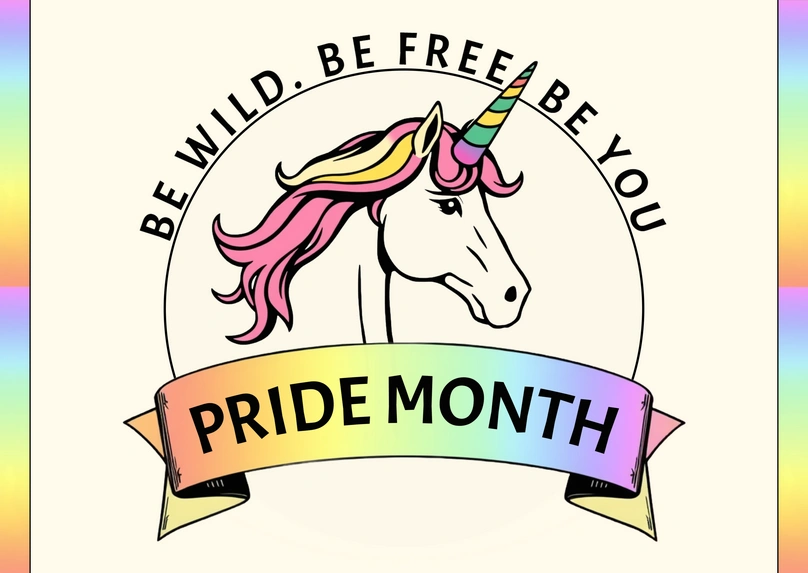 Unicorn with Pride Theme