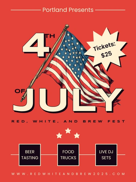 4th of July Festival Advertisement